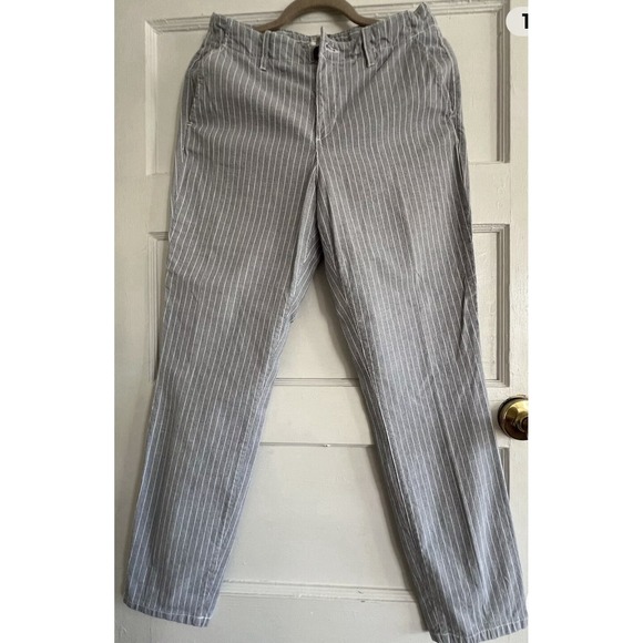 H&M Pants - H&M women's trousers, striped, size 6, color pale blue